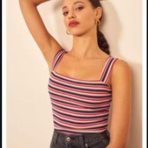 NWT Reformation Canyon Top in Hollywood Stripe